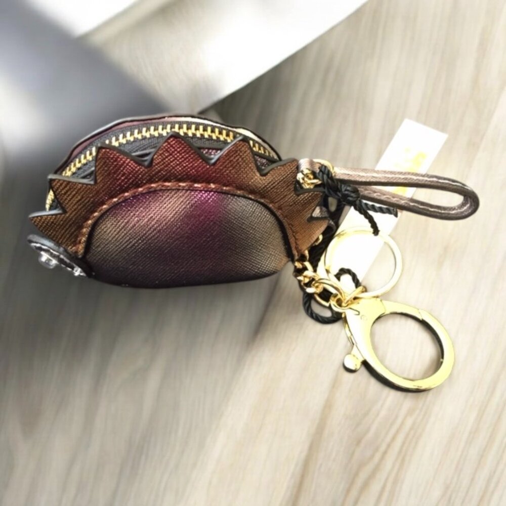 Kate Landry Iridescent Dino Coin Bag Charm Keychain